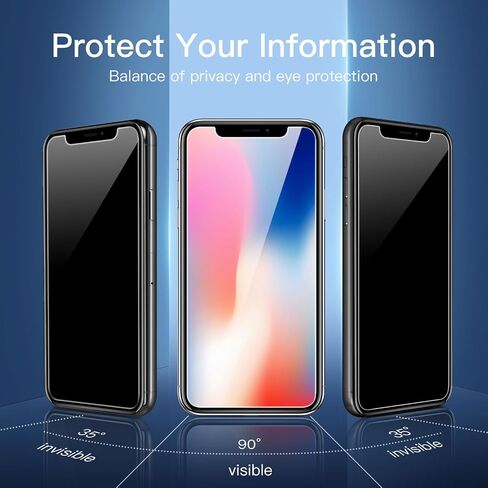 NEW'C [3 Pack Privacy Screen Protector for iPhone 14,13,13 Pro (6.1 Inch), Anti Spy Tempered Glass Film,Case Friendly Ultra Resistant in Saudi Arabia