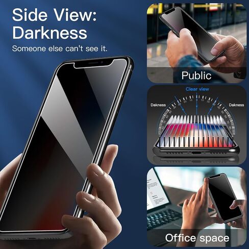 NEW'C [3 Pack Privacy Screen Protector for iPhone 14,13,13 Pro (6.1 Inch), Anti Spy Tempered Glass Film,Case Friendly Ultra Resistant in Saudi Arabia
