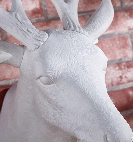 Notakia 20 inch Large Wall Charmers Large Faux Deer Head Faux Taxidermy Animal Head Wall Decor - Handmade Farmhouse Decor - Rustic Wall Decor Deer Antlers (Black Deer) in Saudi Arabia
