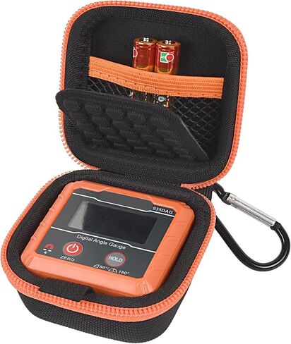 Digital Angle Gauge Case for RDINSCOS/for Wixey/for Klein Tools 935DAG Electronic Level, Mini Angle Finder Protractors Carrying Storage Bag for GemRed/for WIBENTL and Batteries(Box Only)-Full Black in Saudi Arabia
