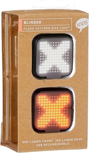 Knog Blinder Twinpack Square Front and Rear Light Kit Adult Unisex, Black, One Size in Saudi Arabia