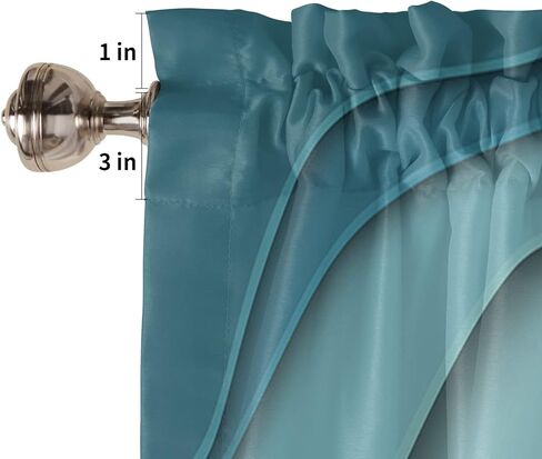 مجموعة ستائر المطبخ والستائر، ستائر الخريف الموسمية، طبقة قضيب المزرعة، نصف نافذة ستارة بطول 60.96 سم، مجموعة ستائر مطبخ مكونة من 3 قطع، طباعة عباد الشمس على شكل قرع الأوكالبتوس in Kuwait