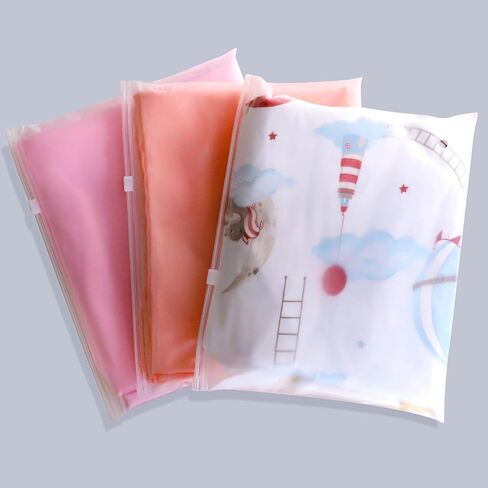 50Pcs Shirt Bags, 12x10inch Frosted Zipper Plastic Bags for Clothing, Thick Plastic Apparel Storage Bag for Packaging T-Shirt, Pants, Document, 3 Mil with Vent Holes in Saudi Arabia