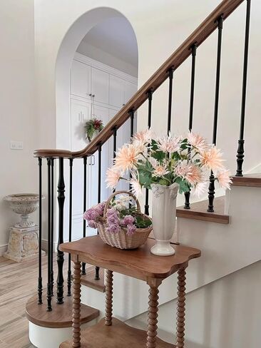 3 قطع زهور صناعية من زهور الأقحوان الأحمر اليوسفي بطول 68.58 سم للأمهات العنكبوتية من بوهو زهور حرير صناعية لعيد الحب والمنزل والمطبخ وديكور الزفاف وعيد الفصح وعيد الأم قطعة مركزية للطاولة in Kuwait