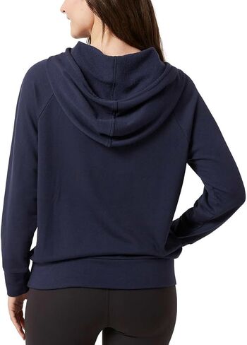 سترة بغطاء رأس للنساء من Eddie Bauer مع رباط من القماش الناعم مقاس مريح (كحلي، XS) in Saudi Arabia