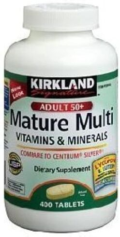 Kirkland Signature Mature Multi Vitamins & Minerals with Lycopene and Lutein 400 Tablets - Compare to Centrum Silver in Saudi Arabia