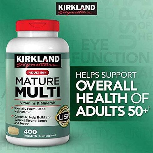 Kirkland Signature Mature Multi Vitamins & Minerals with Lycopene and Lutein 400 Tablets - Compare to Centrum Silver in Saudi Arabia