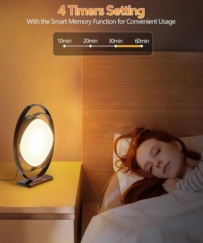10000 Lux UV-Free Light Therapy Lamp, Sun Light Therapy Lamp with 3 Color Temperature & 5 Adjustable Brightness Levels & Timer & Memory Function, Happy Mood Light Therapy Lamp for Office Home, White in Saudi Arabia