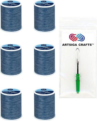 Coats & Clark Sewing Thread Dual Duty Plus Jeans Thread 60 Yards (3-Pack) Red Orange Bundle with 1 Artsiga Crafts Seam Ripper S974-8145-3P in Saudi Arabia