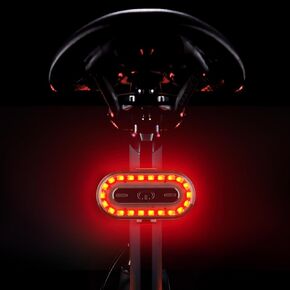 Rear Bike Light, 14 Modes Color USB C Rechargeable, 20H+ Runtime Ultra Bright LED Bicycle Tail Light, IPX6 Waterproof Taillight for Night Riding
