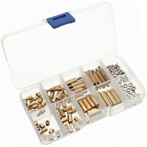 Yosoo 120pcs m3 Male Female hex Brass Spacer Standoff Screw nut Bolt Motherboard Assortment kit
