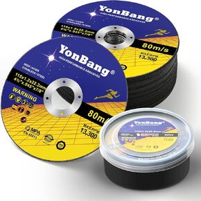 Cut Off Wheels 4 1/2 inch 26 Pack Metal and Stainless Steel Cutting Wheels 4.5"x0.045"x7/8" for Angle Grinders Ultra Thin Agressive Metal Cutting