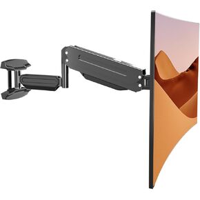 suptek Single Monitor Wall Mount for 13 to 32 Inch Screen,Adjustable Gas Spring Monitor Arm Mount,Holds Up to 19.84lbs,VESA Mount 75x75,100x100,Black,WM01A