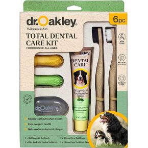 Total Dental Care Kit for Dogs & Cats: Chicken Flavor -Toothpaste, Brushes, and Case