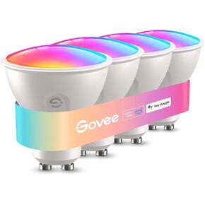 Govee Smart GU10 LED Bulb, MR16 Light Bulbs, Dimmable Color Changing Light Bulbs, 56 Dynamic Scenes, WiFi & Bluetooth LED Bulbs Work with Alexa, Google Assistant, Syncs with Music, 4 Pack