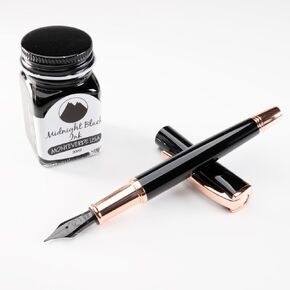 Monteverde USA Impressa Fountain Pen Gift Set (Gun Metal) Fine Nib + Bottled Ink - Premium Pen for Men & Women – Perfect for Office, Business, School, Gifts, Journaling, Autographs