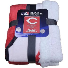Northwest MLB Oversized Extra Large and Thick Silk Touch Plush Sherpa Heritage Throw Blanket, 60" x 70" (Milwaukee Brewers)