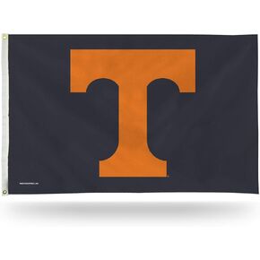 Rico Industries NCAA Tennessee Volunteers Power T Grey 3' x 5' Banner Flag Single Sided - Indoor or Outdoor - Home Décor