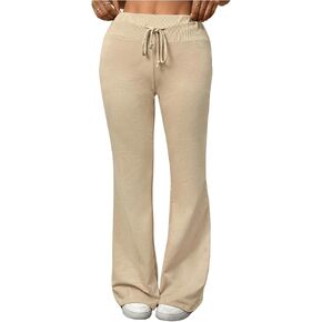 SHENHE Women's Drawstring Waist Bell Bottom Flare Leg Sweatpants Sports Causal Pants