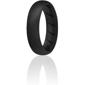ROQ Silicone Rubber Wedding Ring for Women, Rubber Silicone Wedding Band, Bridal Jewelry Set, Anniversary Rings, Promise Ring, 5.5mm Wide 2mm Thick, Multi Packs, Multi Colors
