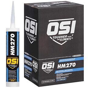 OSI HM270 Clear 000 Silicone Construction Sealant 10-Fluid Ounce Cartridge, Case of 12