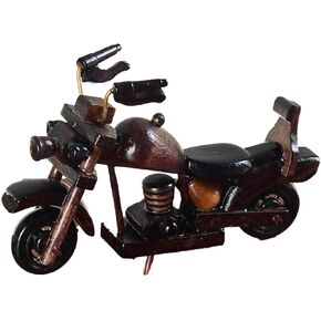 Handmade Wooden Motorcycle Decoration Model,Wooden Motorcycle Model Decorations for Home,Sculptures Collected by Motorcycle Enthusiasts (Color 3)