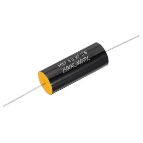 PATIKIL 6.8 فائق التوهج 250AC/400DC V CBB20 مكثف، 2 قطعة مكبر صوت محوري كروس ستيب-ليس فيلم مكثف MKP لأجهزة معدات الصوت، أصفر