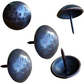 Clavos, 1" Round, aged-pitted look, oil rubbed bronze finish (25)