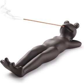 Frog Incense Holder, Purple Sand Incense Burner, Incense Holder for Sticks for Meditation, Yoga, Home, Office Decor