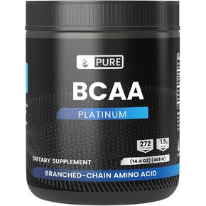 PURE ORIGINAL INGREDIENTS 2:1 BCAA Powder, 14.4 oz, Unflavored, 272 Servings, Always Pure, No Additives or Fillers