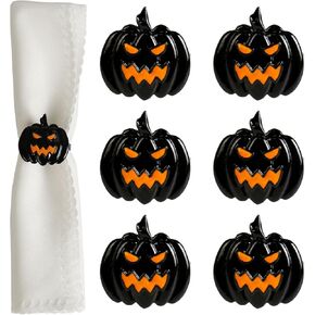 Halloween Napkin Rings Set of 6, Handmade Ghost Hand with Scary Eye Napkin Rings Holders Buckle Serviette for Halloween, Horror Theme Party, Autumn Holiday, Dinner Table Decoration in Kuwait