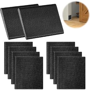 Door Corner Seal, 10 Pcs Self Adhesive Exterior Door Weather Stripping Door Frame Seal Foam 2 x 1.7 Inch Draft Stopper Corner Seal Pads for Noise Isolation and Weather Protection (Black)