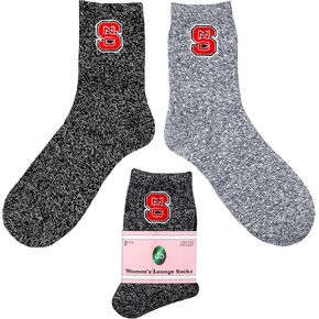 North Carolina State Wolfpack Women's Lounge Socks (2 Pack) - NCAA Officially Licensed