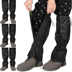 3 Pcs Waterproof Adjustable Leg Gaiters for Hiking, Backpacking Outdoor Climbing, One Size Hiking Gaiters Shoe Gaiters Snow Boot Gaiters Hunting Gaiters for Men Women Walking, Snowshoeing