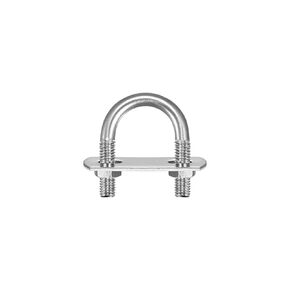 uxcell Round U-Bolts, 2 Sets 40mm(1.57") Inner Width 58mm Length M6 304 Stainless Steel U Clamp Bolt with Nuts Washers and Plates, for Boat Trailer