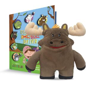 Book and Twigs Moose Tooth Fairy Pillow Bundle, Interactive Set Includes 8" Plush Toy with Lost Tooth Pocket and The Tooth Fairy's Best Day Ever! Hardcover Book