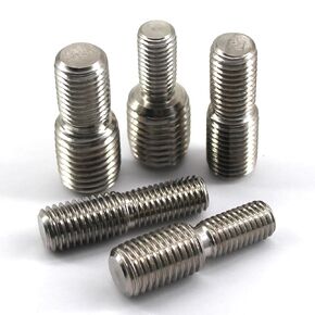 (20 Pieces) M8x10 to M10x10 Double End Threaded Stud Screw Bolt Stainless Steel 304 Converter Reducing Bolt Adapter Conversion Screw