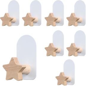 8 قطع خطافات على شكل زهرة، خطافات ديكور لغرفة الأطفال، خطافات معطف خشبية، خطاف حائط لاصق لتعليق المعطف والملابس والقبعة والمحفظة والمناشف in Kuwait