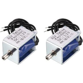 uxcell Miniature Solenoid Valve 2 Way Normally Opened DC12V 45mA Air Solenoid Valve, 2pcs
