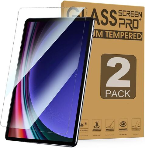 [عبوتان] واقي شاشة مضاد للضوء الأزرق لجهاز Samsung Galaxy Tab S6 Lite 10.4 بوصة 2022/2020، طبقة شاشة من الزجاج المقسى لصلابة 9H/متوافق مع قلم S/مضاد للوهج/خالي من الفقاعات in Saudi Arabia