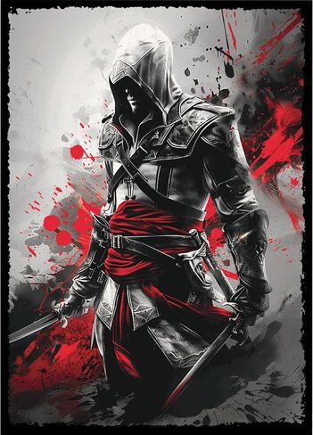 Assassin Black/Red Splatter Card Game Sleeves - 100 Pack - Compatible with MTG and Other TCGs - Perfect for MTG Assassin Decks in Saudi Arabia