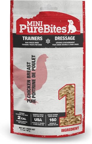 PureBites Mini Salmon Freeze Dried Dog Treats, 1 Ingredient, Made in USA, 1.7oz in Saudi Arabia
