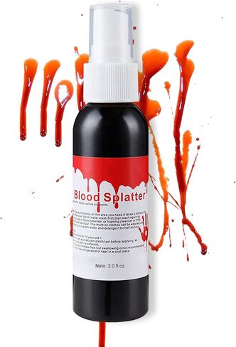 Fake Blood Makeup Spray,Halloween Blood Splatter Special Effects Makeup,Zombie Vampire Monster Cosplay SFX Makeup in Saudi Arabia