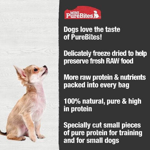 PureBites Mini Salmon Freeze Dried Dog Treats, 1 Ingredient, Made in USA, 1.7oz in Saudi Arabia