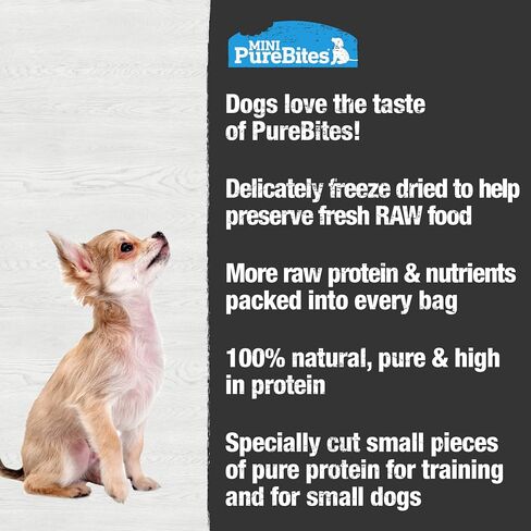 PureBites Mini Salmon Freeze Dried Dog Treats, 1 Ingredient, Made in USA, 1.7oz in Saudi Arabia
