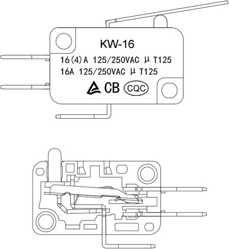 HiSport Micro Limit Switch V-152-1C25 - Compatible with Arduino, Momentary Short Straight Hinge Lever Arm SPDT Snap Action Type 10 PCS in Saudi Arabia