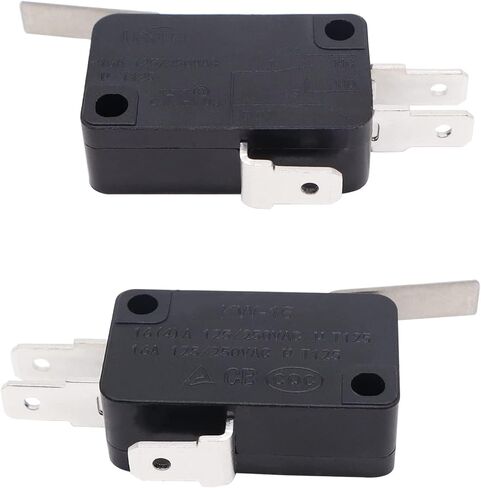 HiSport Micro Limit Switch V-152-1C25 - Compatible with Arduino, Momentary Short Straight Hinge Lever Arm SPDT Snap Action Type 10 PCS in Saudi Arabia