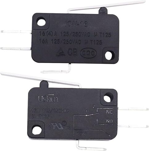 HiSport Micro Limit Switch V-152-1C25 - Compatible with Arduino, Momentary Short Straight Hinge Lever Arm SPDT Snap Action Type 10 PCS in Saudi Arabia
