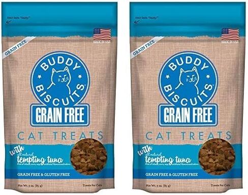 بسكويت بادي 3 أونصة من حلوى القطط الناعمة والمطاطية الخالية من الحبوب والمصنوعة من لحم الديك الرومي وجبن الشيدر اللذيذ الطبيعي in Kuwait