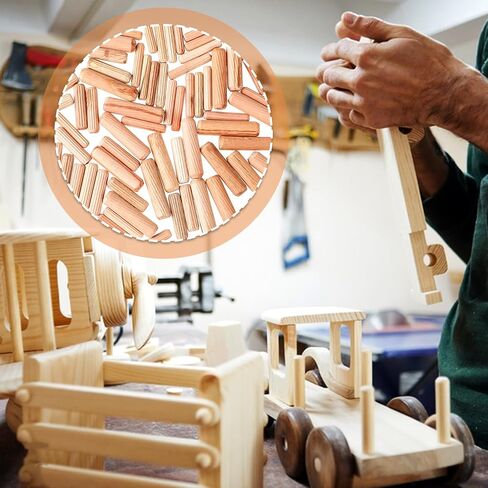 90 Pcs Dowel Pins Assorted Wooden Dowels Hard Wood Grooved Plugs Straight Groove Wooden Dowel Pins Small Wooden Dowels Assorted Sizes for Woodworking Furniture Door Art Crafts Projects 6mm 8mm 10mm in Saudi Arabia